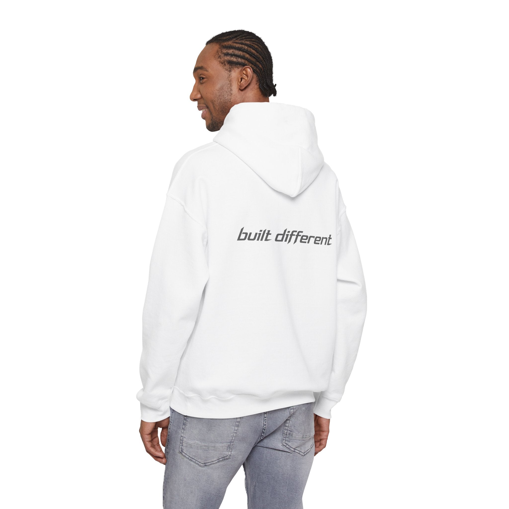 Hoodie — Landz "built different" Minimal Logo Pullover